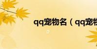 qq寵物名(qq寵物 心情)