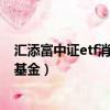 匯添富中證etf消費指數基金（匯添富中證主要消費etf聯接基金）