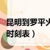 昆明到羅平火車時刻表查詢（昆明到羅平火車時刻表）