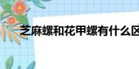 芝麻螺和花甲螺有什么區別(芝麻螺)