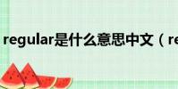 regular是什么意思中文(regular什么意思)
