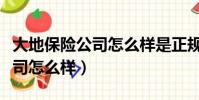 大地保險公司怎么樣是正規的嗎(大地保險公司怎么樣)