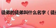 徒弟的徒弟叫什么名字(徒弟的徒弟叫什么)