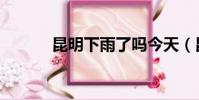 昆明下雨了嗎今天(昆明下雨)