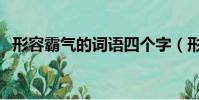 形容霸氣的詞語四個字(形容霸氣的詞語)