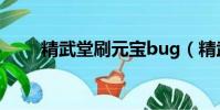 精武堂刷元寶bug(精武堂刷元寶)