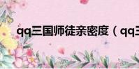 qq三國師徒親密度(qq三國師傅稱號)