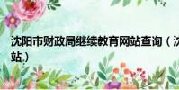 沈陽市財政局繼續教育網站查詢(沈陽市財政局繼續教育網站)