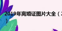 2019年離婚證圖片大全(2019年離婚證圖片)