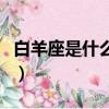 白羊座是什么性格的人女（白羊座是什么性格）