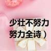 少壯不努力 老大徒傷悲出自哪首詩（少壯不努力全詩）