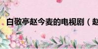 白敬亭趙今麥的電視劇(趙今麥的電視劇)