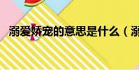 溺愛嬌寵的意思是什么(溺愛嬌寵的意思)