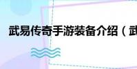 武易傳奇手游裝備介紹(武易傳奇一條龍)