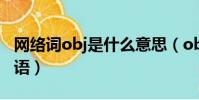 網絡詞obj是什么意思(objk什么意思網絡用語)
