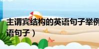 主謂賓結構的英語句子舉例(主謂賓結構的英語句子)