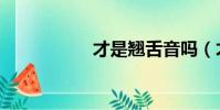 才是翹舌音嗎(才是)