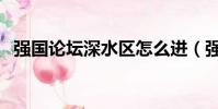 強國論壇深水區怎么進(強國論壇深水區)