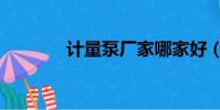 計量泵廠家哪家好(計量泵)