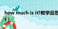 how much is it?教學反思(how much is it)
