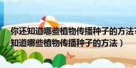 你還知道哪些植物傳播種子的方法?仿照選文說一說(你還知道哪些植物傳播種子的方法)