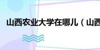 山西農業大學在哪兒(山西農業大學在哪)