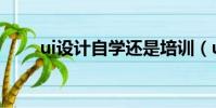 ui設計自學還是培訓(ui設計自學)