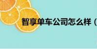 智享單車公司怎么樣(智享單車)