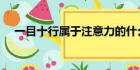 一目十行屬于注意力的什么(一目千里)