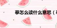 摹怎么讀什么意思(摹怎么讀)