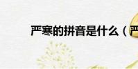 嚴寒的拼音是什么(嚴寒的拼音)
