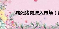 病死豬肉流入市場(病死豬肉)