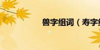 獸字組詞(壽字組詞)