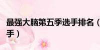 最強大腦第五季選手排名(最強大腦第五季選手)