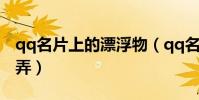 qq名片上的漂浮物(qq名片上的漂浮物怎么弄)