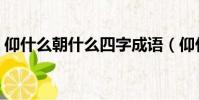 仰什么朝什么四字成語(仰什么朝什么成語)