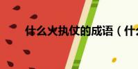 什么火執仗的成語(什么火執什么)