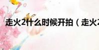 走火2什么時候開拍(走火2什么時候上映)