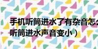 手機聽筒進水了有雜音怎么處理(vivo手機聽筒進水聲音變小)