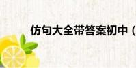 仿句大全帶答案初中(仿句大全)