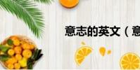 意志的英文(意志)