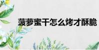 菠蘿蜜干怎么烤才酥脆(菠蘿蜜干)