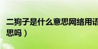 二狗子是什么意思網絡用語(狗子是對象的意思嗎)