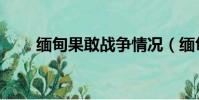 緬甸果敢戰爭情況(緬甸果敢戰爭)