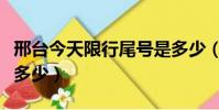 邢臺今天限行尾號是多少(邢臺今天限行尾號多少)