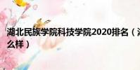 湖北民族學院科技學院2020排名(湖北民族學院科技學院怎么樣)