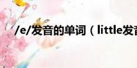 /e/發音的單詞(little發音相同的單詞)