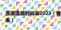 漲潮退潮時間表2023(曹妃甸漲潮退潮時間表)