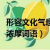 形容文化氣息濃厚詞語兩個字（形容文化氣息濃厚詞語）