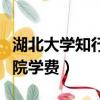 湖北大學知行學院學費標準（湖北大學知行學院學費）